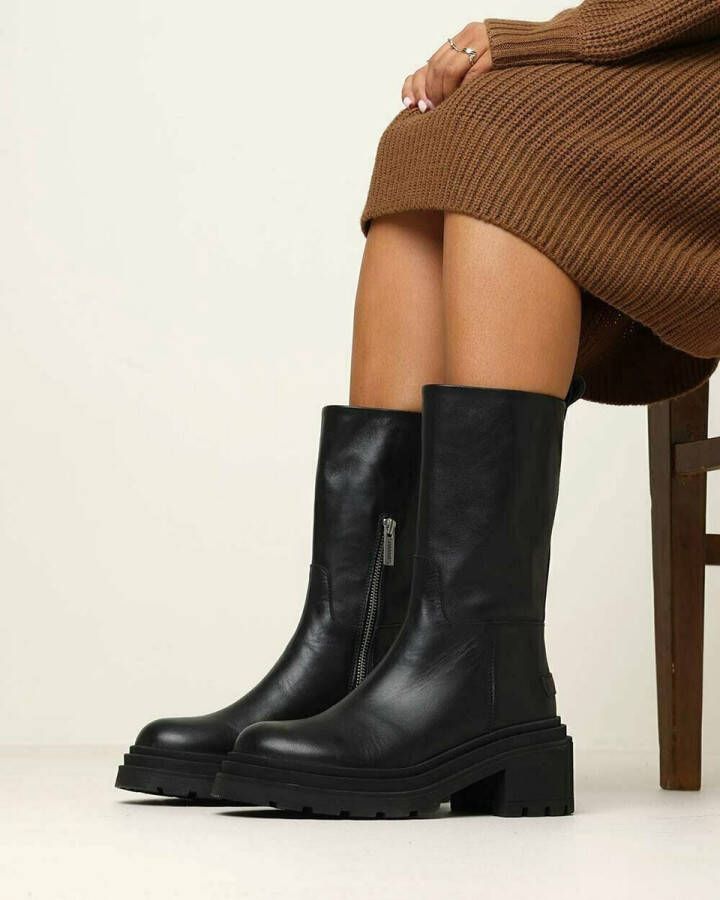 Shabbies Amsterdam Shabbies SHS1247 Enkellaarsjes Hak zwart