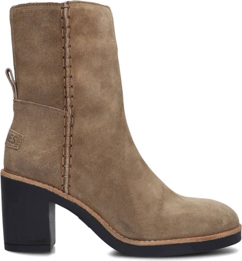 Shabbies Amsterdam Shabbies Venle Ankle Boot Enkellaarsjes Enkelboots met rits Dames Beige - Foto 2