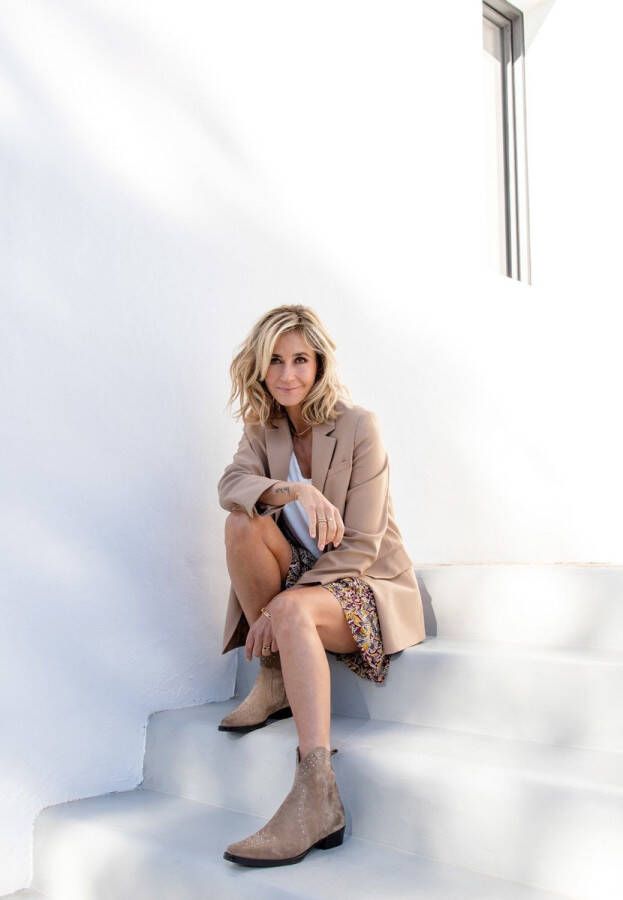 Shabbies Amsterdam Shabbies X Wendy Shs1503 Enkellaarsjes Enkelboots met rits Dames Bruin - Foto 3