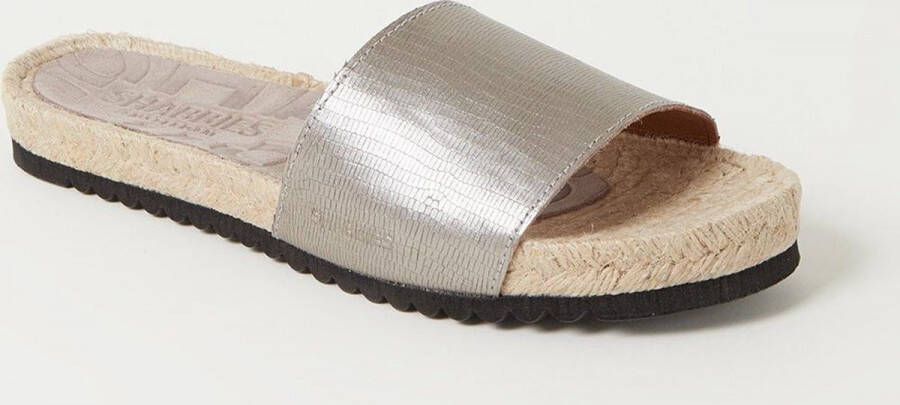 Shabbies Amsterdam Slipper van leer met metallic finish