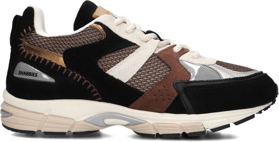SHABBIES Lage Sneakers Dames Abbey Run Maat: 40 Materiaal: Suède Kleur: Zwart