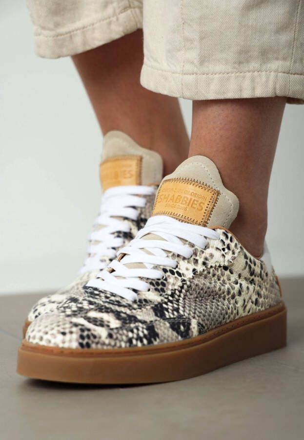 Shabbies Amsterdam Sneaker Bossa Nuovo Snake Black White