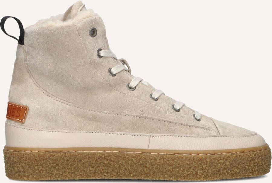 SHABBIES Hoge Sneakers Dames Chewy Lily Maat: 41 Materiaal: Suède Kleur: Grijs