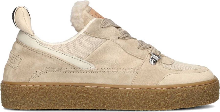 SHABBIES Lage Sneakers Dames Chewy Unna Maat: 40 Materiaal: Suède Kleur: Beige