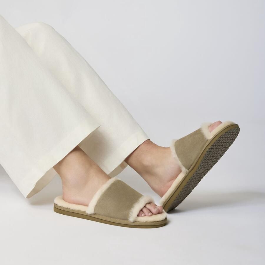 Sheepskin House Klassieke Slipper Schapenvacht EVA buitenzool - Foto 2