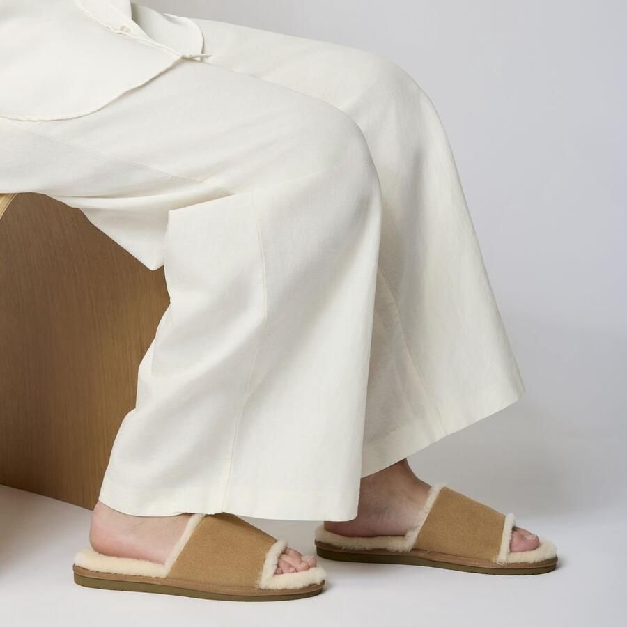 Sheepskin House Klassieke Slipper Schapenvacht EVA buitenzool
