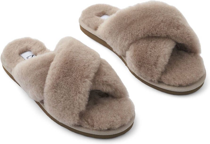 Sheepskin House Slipper Cross Schapenvacht EVA buitenzool