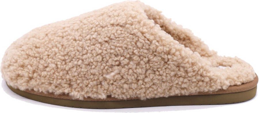 Sheepskin House Unisex Curly Pantoffel Schapenvacht EVA buitenzool