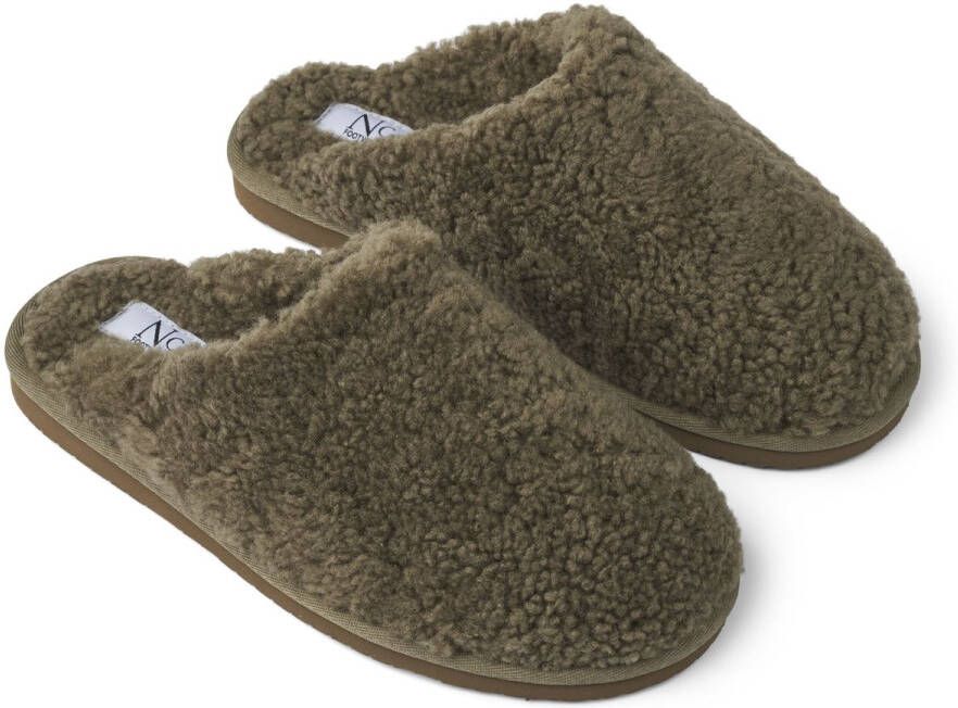 Sheepskin House Unisex Curly Pantoffel Schapenvacht EVA buitenzool