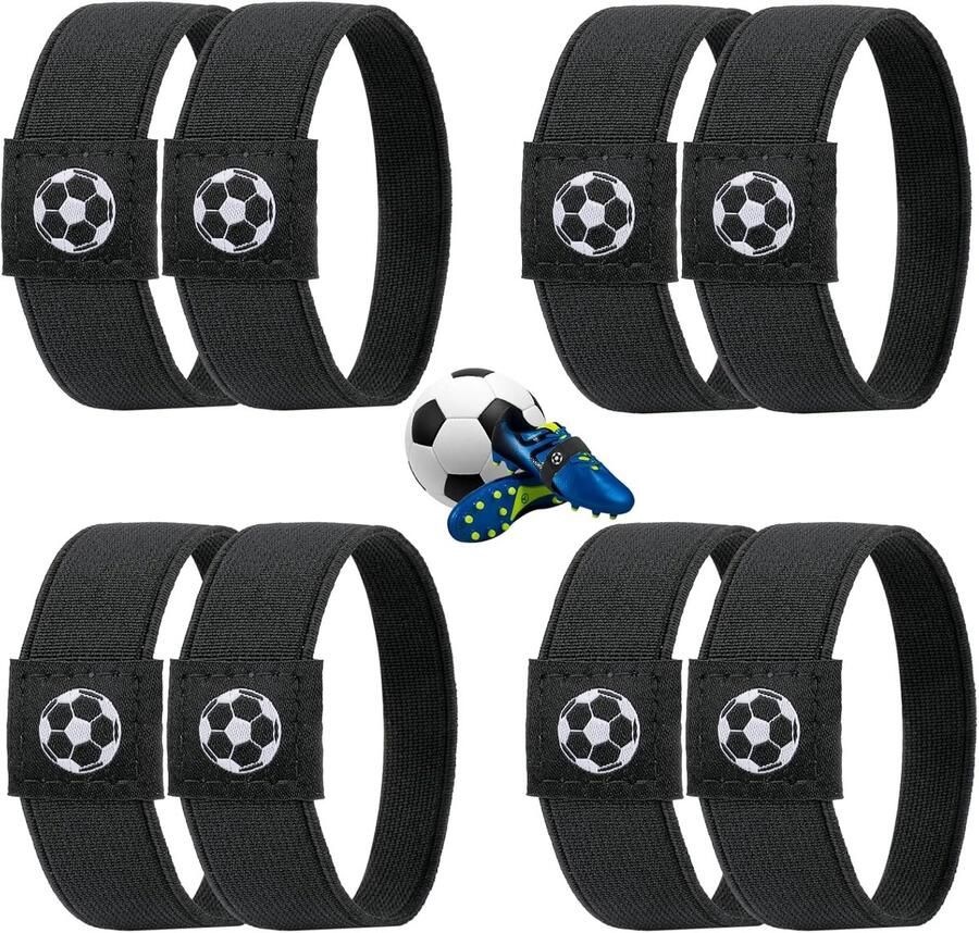 ShenzhenWangdefa@hotmail.com Lacing Fixing Band voor Voetbalschoenen Hoge Hakken Basketbalschoenen Gym Schoenen Elastische Verstelbare Veters Geschikt voor Kinderen en Volwassenen Zwarte Voetbalschoenen Veters