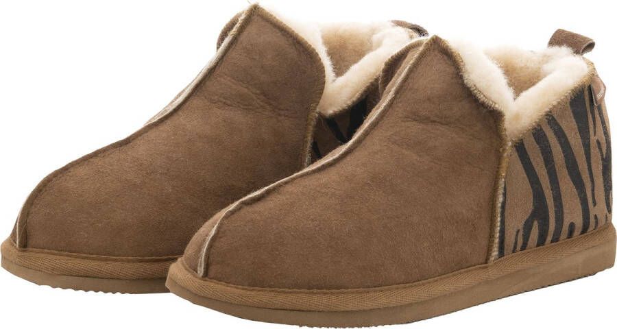 SHEPHERD OF SWEDEN Annie slippers Dames Sloffen Bruin Tiger