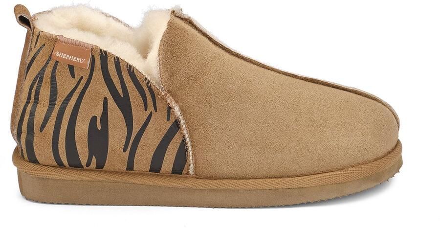 SHEPHERD OF SWEDEN Annie slippers Dames Sloffen Bruin Tiger