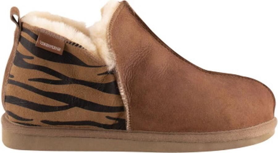 SHEPHERD OF SWEDEN Annie slippers Dames Sloffen Bruin Tiger