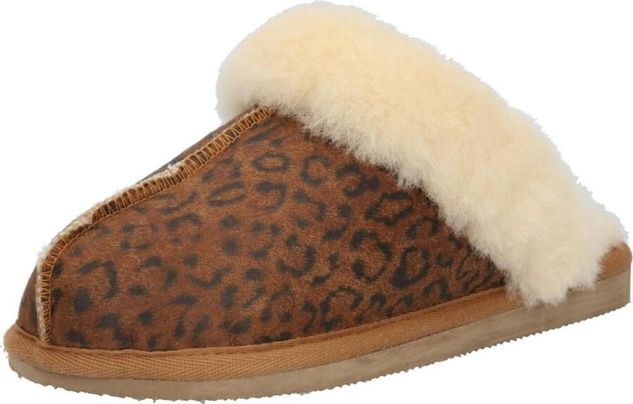 SHEPHERD OF SWEDEN Jessica slippers Dames Sloffen Bruin Leopard