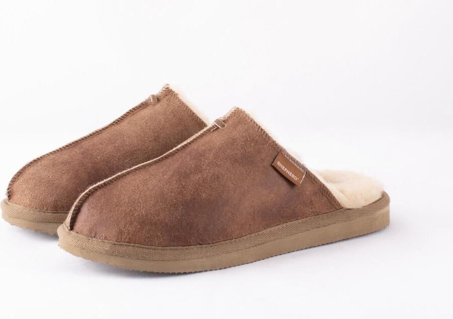 SHEPHERD OF SWEDEN Shepherd HUGO 1201052 Dames pantoffelsHeren pantoffels Cognac - Foto 4