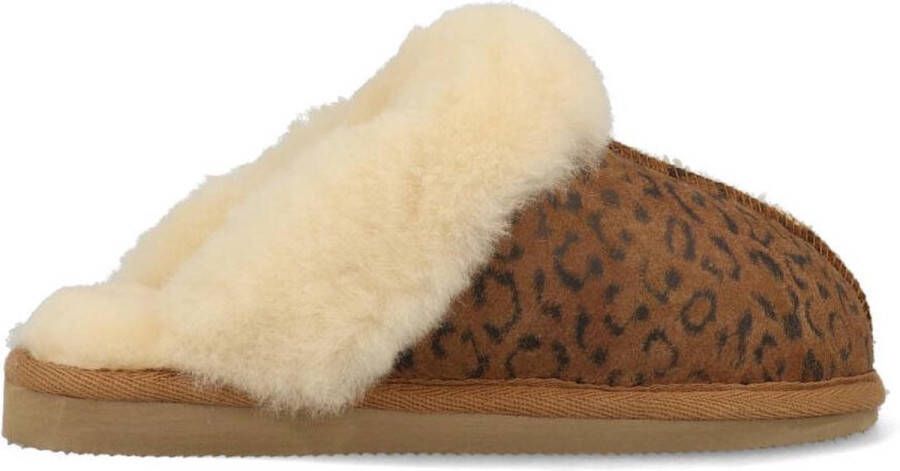 SHEPHERD OF SWEDEN Jessica slippers Dames Sloffen Bruin Leopard - Foto 2