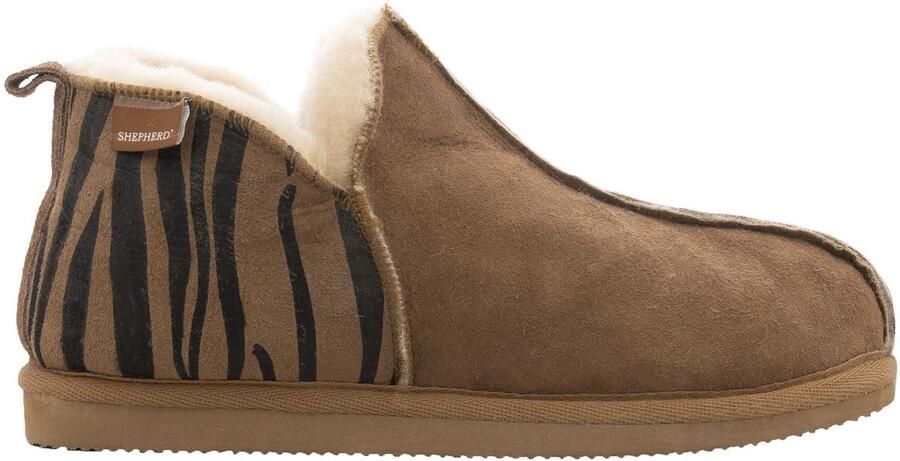 SHEPHERD OF SWEDEN Annie slippers Dames Sloffen Bruin Tiger - Foto 3