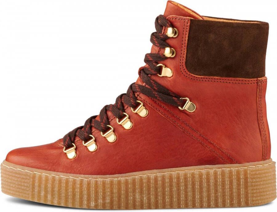 Shoe the Bear Agda Leren Wandelschoen Rood Dames