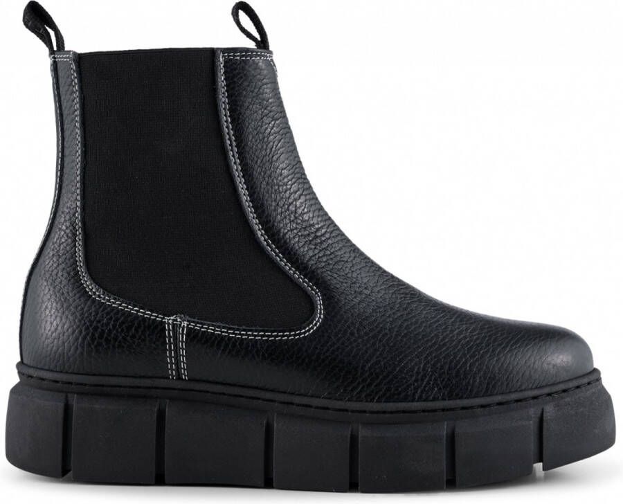 Shoe the Bear Chelsea Leren Laars Klassieke Stijl Black Dames