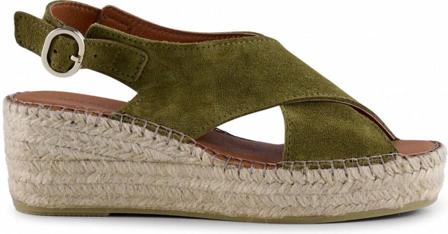 Shoe the Bear Orchid Suède Sleehak Moss Green Dames