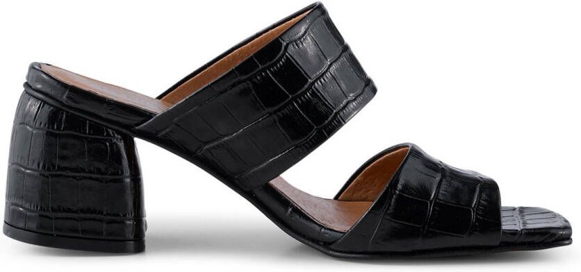 Shoe the Bear Runa mule leer Zwart Croco Black Dames