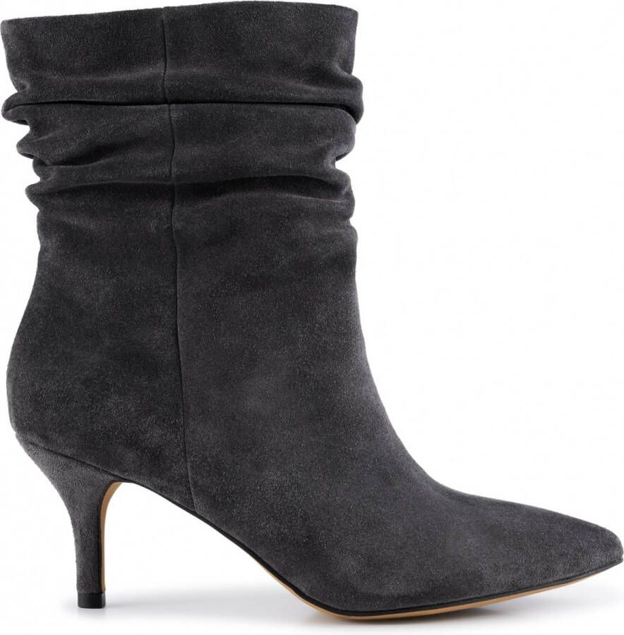 Shoe the Bear Draped Suede Clic Bootie Black Dames