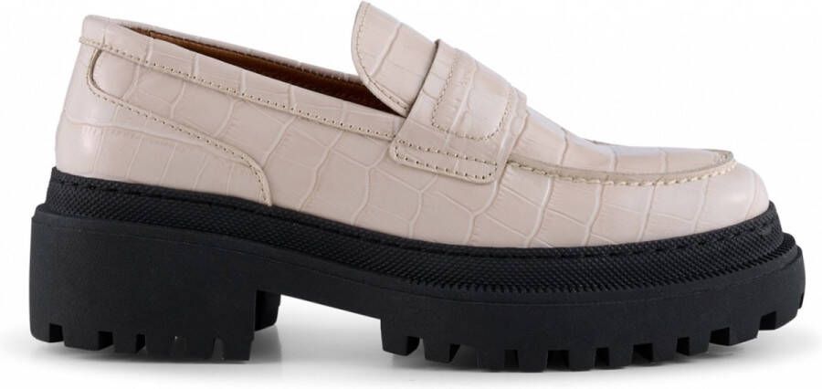 Shoe the Bear Iona loafer leer WIT Krokodil White Dames