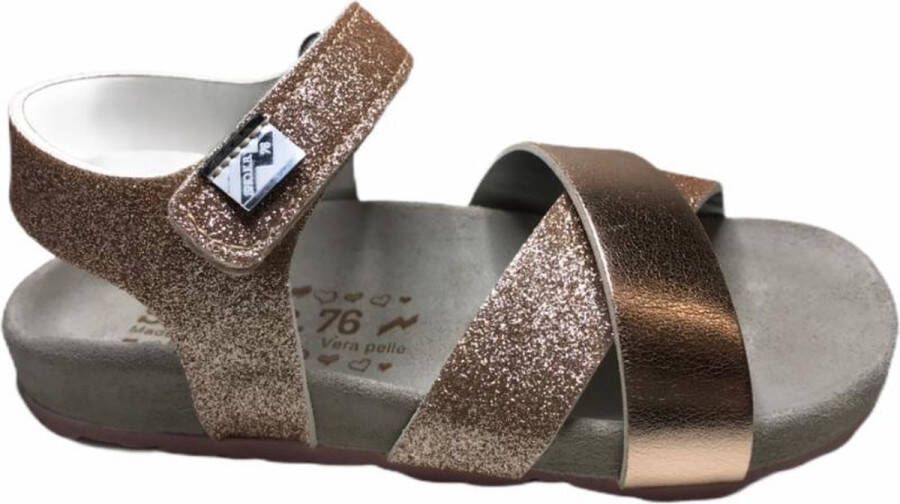 SHO.E.B.76 meisje glitter sandalen 0602 AE4 rosegoud