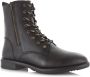 Shoecolate Leren veterboot met rits Zwart Leer Veterboots Dames - Thumbnail 1