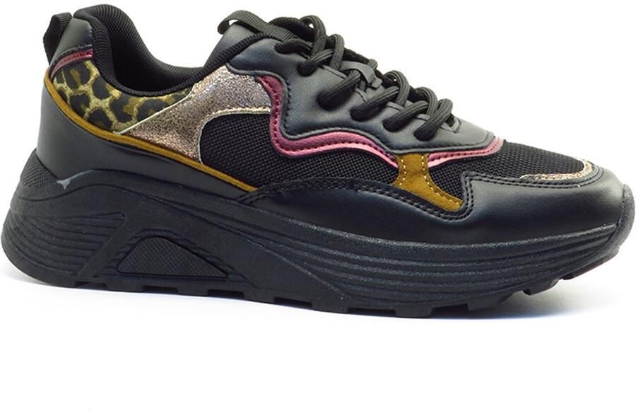 Shoecolate Black combi + leopard 1.25.02.152.02 ZWART - Foto 1