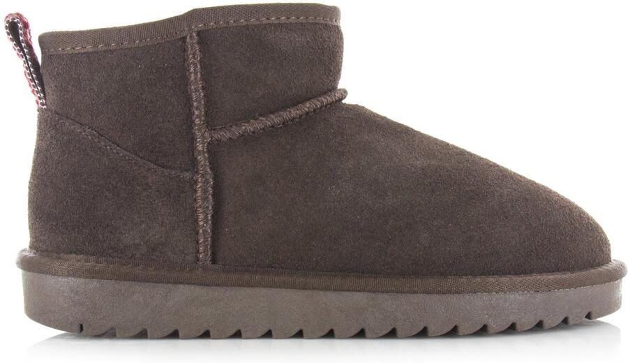 Shoecolate Classic Fur boot chocolate Suede Dames