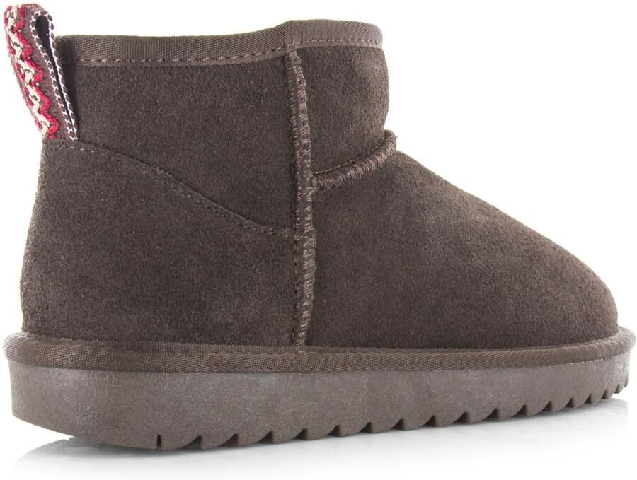 Shoecolate Classic Fur boot chocolate Suede Dames