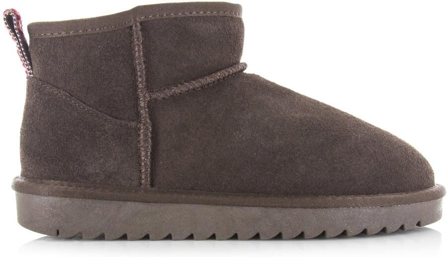 Shoecolate Classic Fur boot chocolate Suede Dames