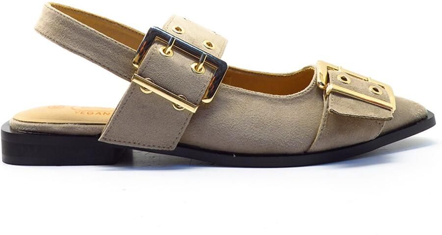 Shoecolate Taupe slingback 1.16.52.023 taupe