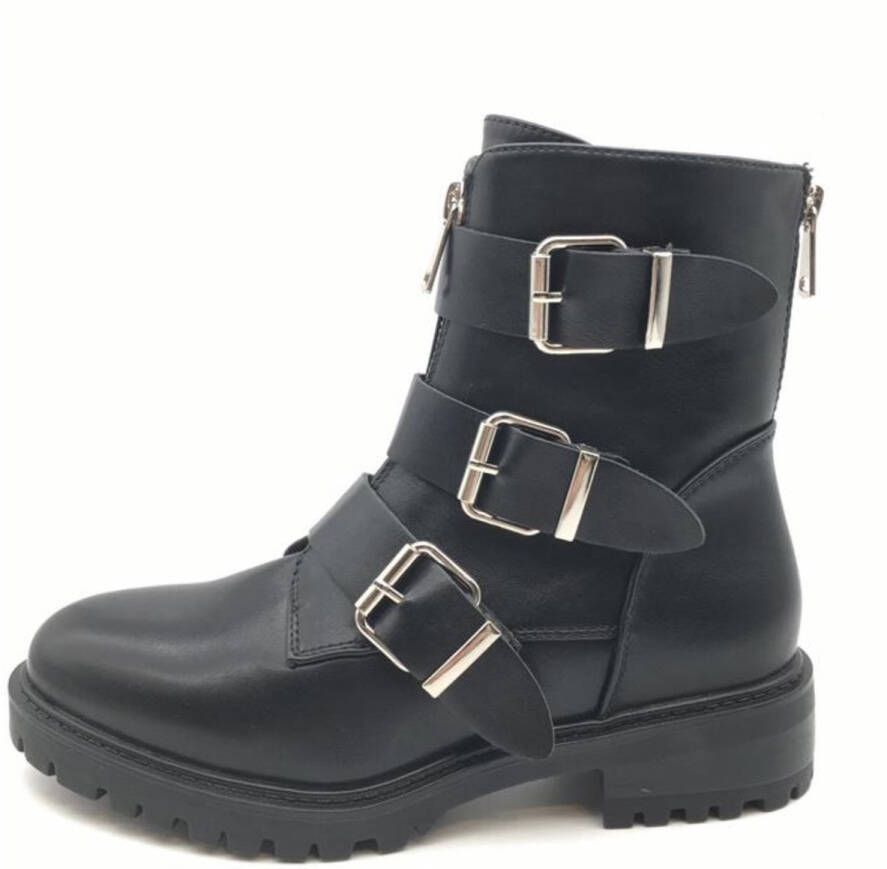 Shoekueen Dames Laarzen Gespen Rits