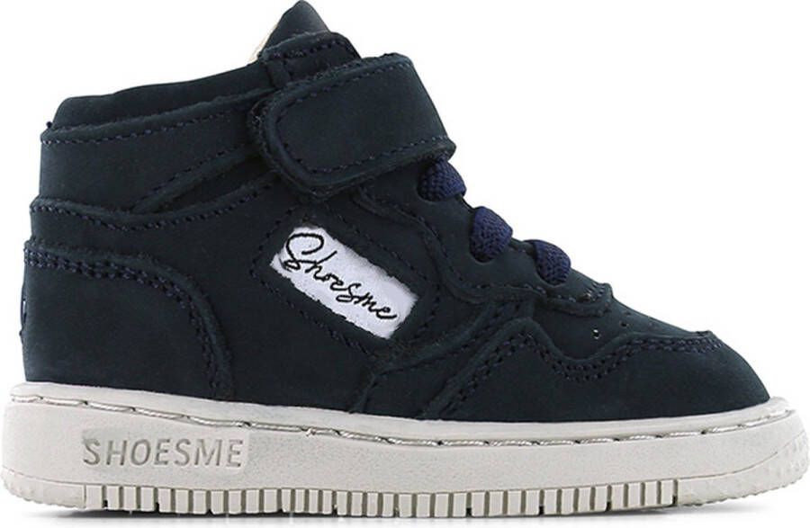 Shoesme Baby Babysneakers Jongens Dark Blue Leer