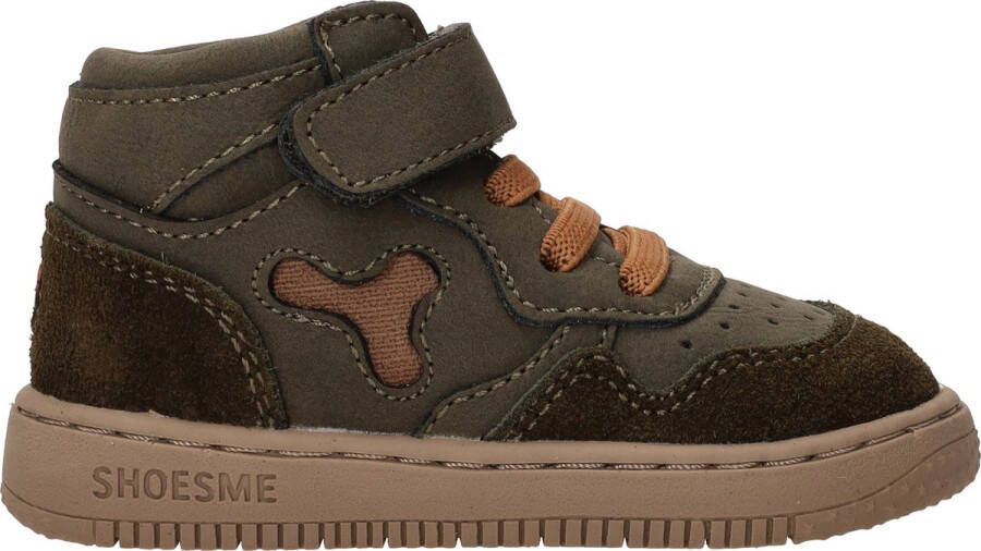 Shoesme Baby Babysneakers Jongens Dark Green Leer
