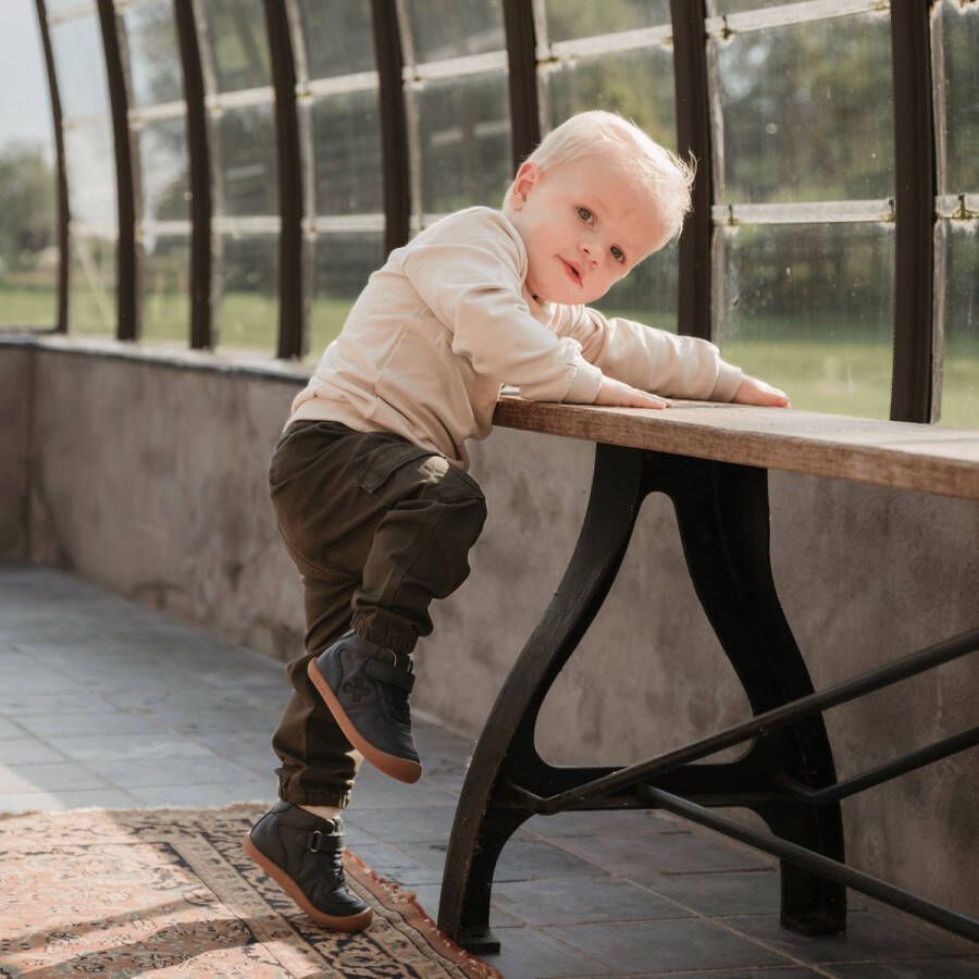 Shoesme Baby Babysneakers Jongens Marino Leer