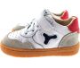 Shoesme Baby Babysneakers Jongens White Grey Red Leer - Thumbnail 1