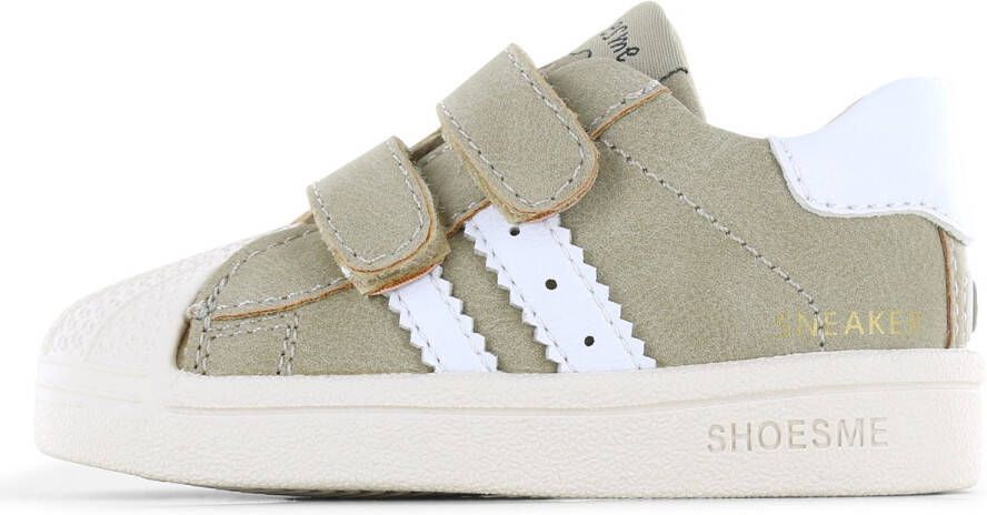 Shoesme Baby Babysneakers Meisjes jongens Taupe Leer