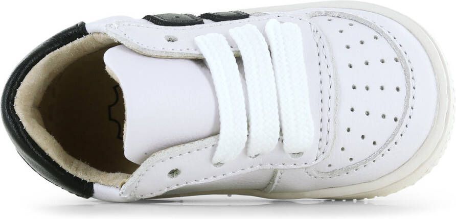 Shoesme Baby Babysneakers Meisjes jongens White Black Leer