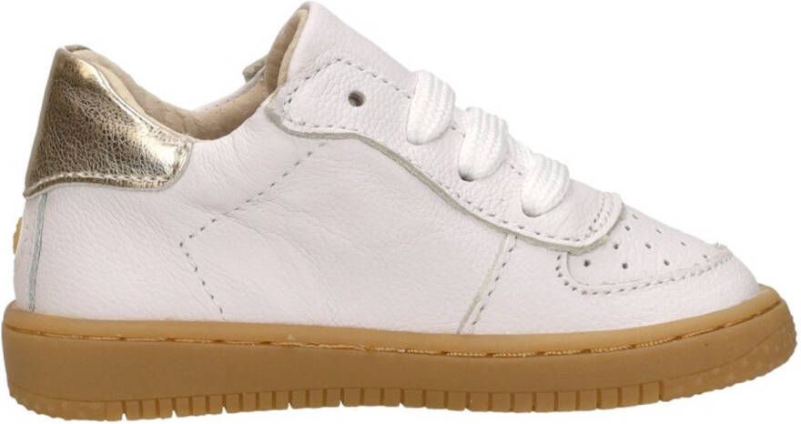 Shoesme Baby Babysneakers white gold Leer