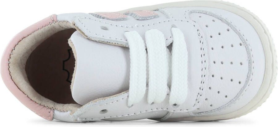 Shoesme Baby Babysneakers Meisjes white Pink Leer