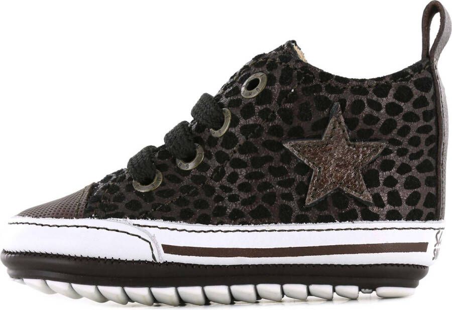 Shoesme Baby Eerste stapschoenen Meisjes Brown Black Dots Leer