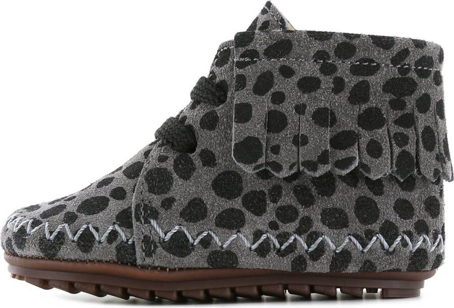 Shoesme Baby Eerste stapschoenen Meisjes Grey Black Dots Leer