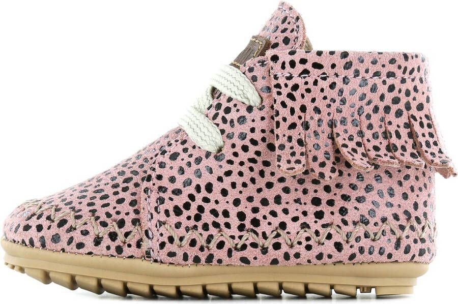 Shoesme Baby | Eerste stapschoenen | Meisjes | Pink Black Dots | Leer