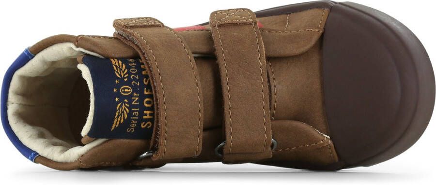 Shoesme Baby Klittenbandschoenen Jongens Brown Red Leer