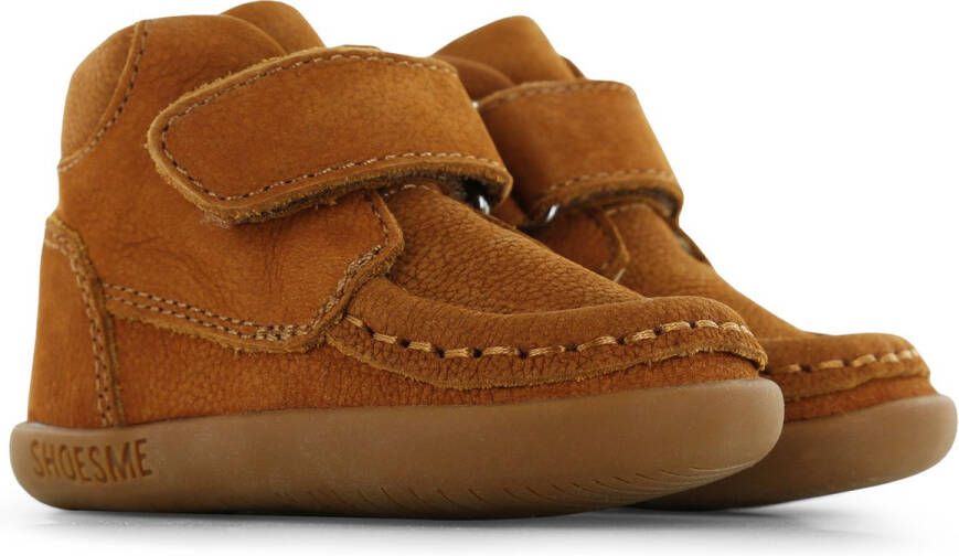 Shoesme Baby Klittenbandschoenen Jongens Cognac Leer