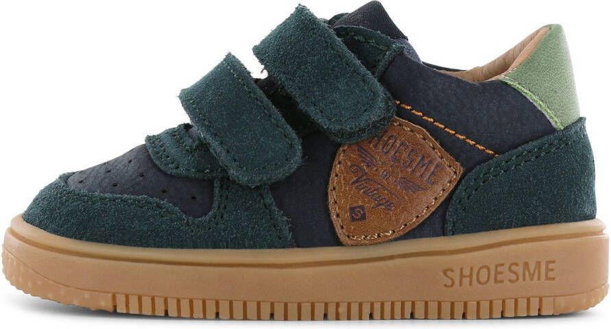 Shoesme Baby Klittenbandschoenen Jongens Dark Blue Green Leer