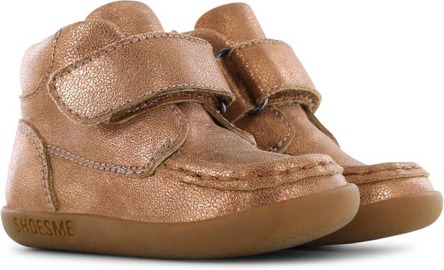 Shoesme Baby Klittenbandschoenen Meisjes BRONZE Leer